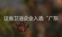 這些衛浴企業入選“廣東制造業500強企業”