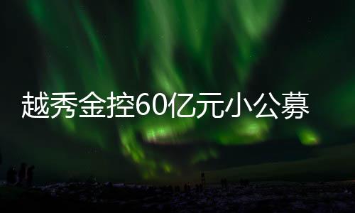 越秀金控60億元小公募獲深交所受理