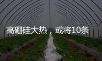 高硼硅大熱，或將10條生產線量產？,產業數據