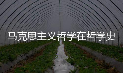 馬克思主義哲學在哲學史上的巨大變化主要表現在