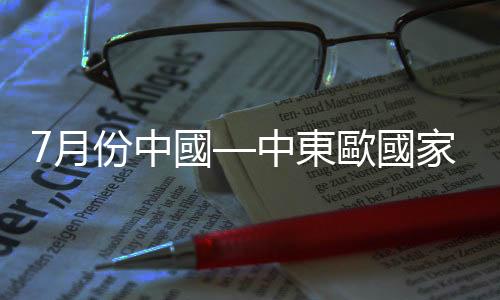 7月份中國—中東歐國家進口貿易指數創歷史新高