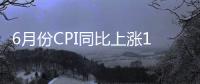 6月份CPI同比上漲1.9% PPI同比下降2.6%