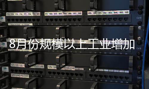 8月份規模以上工業增加值同比增長13.5%