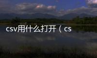 csv用什么打開（csv文件怎么打開）