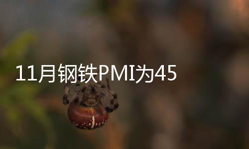 11月鋼鐵PMI為45.2%鋼市淡季特征凸顯