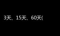 3天、15天、60天(打一字)（3天6天15天打一字）