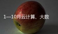 1—10月云計(jì)算、大數(shù)據(jù)服務(wù)收入同比增長14.8%