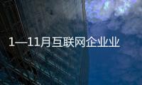 1—11月互聯網企業業務收入同比增長6.1%，增速持續提升