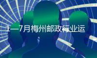 1—7月梅州郵政行業運行情況出爐！7月快遞業務量同比增長達49.01%