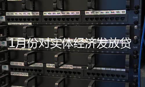 1月份對實體經濟發放貸款增加4.93萬億元