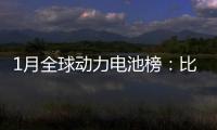 1月全球動力電池榜：比亞迪同比增幅最大