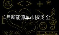 1月新能源車市慘淡 全年看漲80萬輛目標