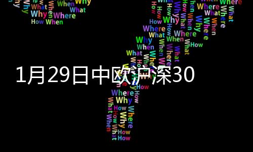 1月29日中歐滬深300指數增強E凈值下跌0.64%