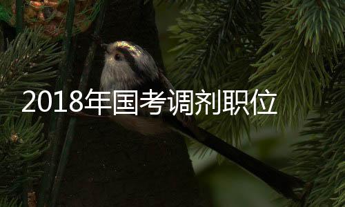 2018年國(guó)考調(diào)劑職位表、面試人員名單已出