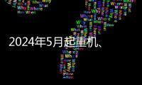 2024年5月起重機(jī)、平地機(jī)、高空作業(yè)平臺(tái)等主要產(chǎn)品銷售快報(bào)