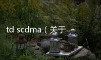 td scdma（關于td scdma的基本情況說明介紹）