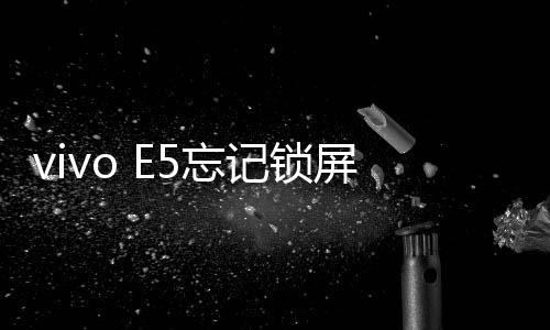 vivo E5忘記鎖屏密碼怎么辦？別急，線刷寶給您支招